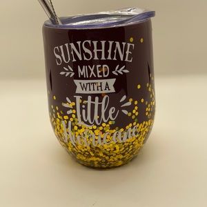 “Sunshine” Resin 12 oz wine tumbler